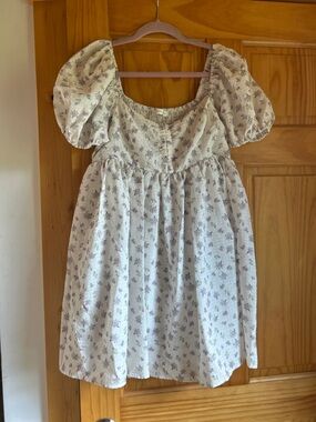 Women’s Puff Sleeve Floral Mini Dress